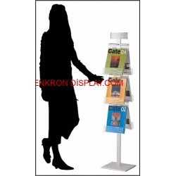 Ayaklı Broşürlük Piramit Stand Çift Taraflı 6RAF/6XA4