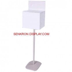 Ayaklı Dilek - Şikayet - Öneri - Bağış Kutusu Beyaz