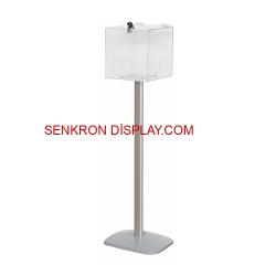 Ayaklı Dilek - Şikayet - Öneri - Bağış Kutusu Şeffaf