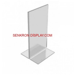 Masaüstü T Tipi Pleksi Fiyatlık Dikey 1/3 A4