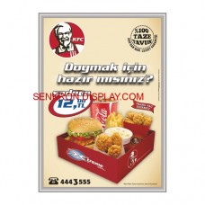 Tik Tak Çerçeve - Gönye Köşe Düz Alüminyum Çerçeve - A3 29×42 25mm