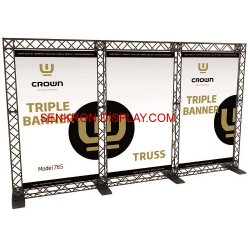 Crown Truss Stand Banner Düz Üçlü 120cm+120cm+120cmx240cm