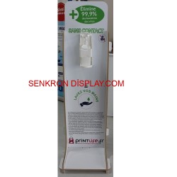 Dirsek Basmalı Dezenfektan Standı Ahşap