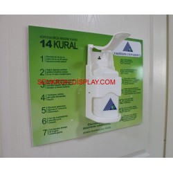 Duvar Tipi Hijyen Noktası Standı 40x50CM