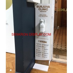 El Basmalı Hijyen Noktası Standı Ahşap