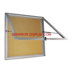 İlan Panosu Amortisörlü Dış Mekan İlan Dolabı Mantar Zeminli 8A4