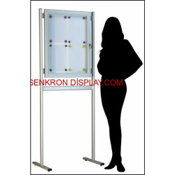 İlan Panosu T Ayaklı Sac Zeminli 4A4 500X700MM